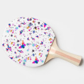 レインボーミュージック踊り 卓球ラケット (横)