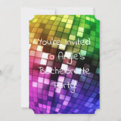 レインボーミラーボール独身最後のパーティー 招待状 (正面)