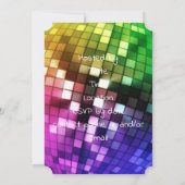 レインボーミラーボール独身最後のパーティー 招待状 (裏面)