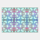 レインボームーン銀河系白熱［赤熱］光を放つ星 ラッピングペーパーシート (正面)