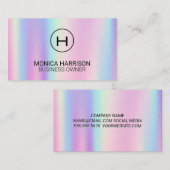 レインボーメタリック勾配 | モノグラム 名刺 (正面/裏面)