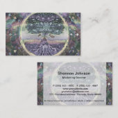 レインボーメタルカラーの木 名刺 (正面/裏面)