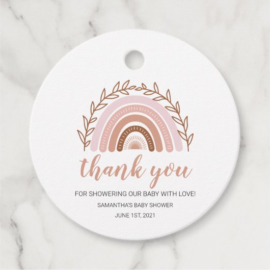 レインボーメッセージカードテラコッタラウンドメッセージカード フェイバータグ (正面)