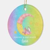 レインボーメモリアルガールベビーロスクリスマス セラミックオーナメント (左)