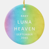レインボーメモリアルガールベビーロスクリスマス セラミックオーナメント (裏面)