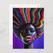 レインボーメラニンクイーンブラックガール魔法シスタ シーズンポストカード (正面/裏面)