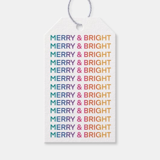 レインボーメリーと明るい ギフトタグ (正面)