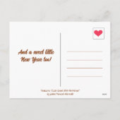 レインボーメリークリスマスを迎えるかわいいカタツムリ | シーズンポストカード (裏面)