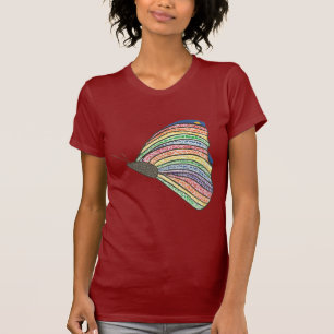レインボーモザイクバタフライティーバイチェリーアート Tシャツ