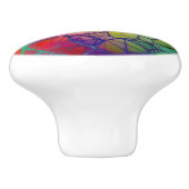 レインボーモザイク – ステンドグラスの外観 セラミックノブ (側面)