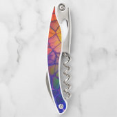 レインボーモザイク – ステンドグラスの外観 ソムリエナイフ (裏面)