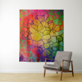 レインボーモザイク – ステンドグラスの外観 タペストリー (インサイチュ)