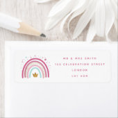 レインボーモダンをテーマにした差出人住所ラベル ラベル (インサイチュ)