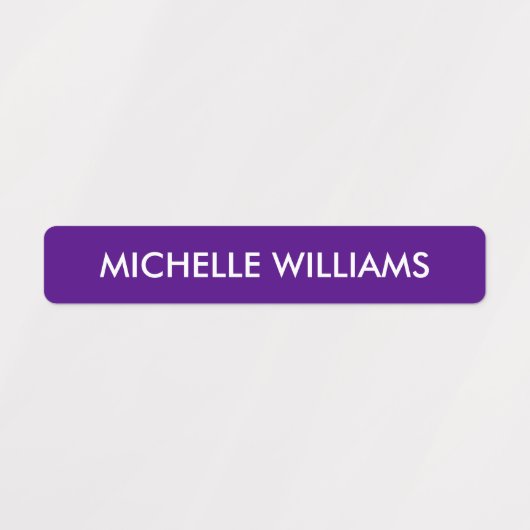 レインボーモダンインディゴオレンジマウーブティール（緑がかった色）キッズ名 ラベル (デザイン1)