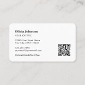 レインボーモダンウェーブQRコードカスタムビジネスカード 名刺 (裏面)