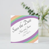レインボーモダンウエレガントウェディングSave the Date (スタンド正面)