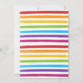 レインボーモダンウォーターの色婚約パーティ 招待状 (裏面)