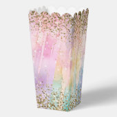 レインボーモダンウォーターカラーシック金ゴールドグリッター フェイバーボックス (裏面)