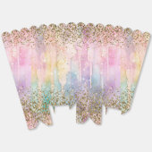 レインボーモダンウォーターカラーシック金ゴールドグリッター フェイバーボックス (見開き)