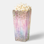 レインボーモダンウォーターカラーシック金ゴールドグリッター フェイバーボックス (はじけた状態)