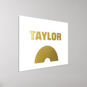 レインボーモダンエレガント編集可能文字金ゴールド 箔ポスター (レイダウン)