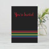 レインボーモダンオンブラック招待されました 招待状 (スタンド正面)