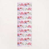 レインボーモダンカクテルフィットネスフリークロマンチックおもしろい ヨガマット (正面)