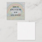 レインボーモダンカラフルサンキュー先生 ノートカード (正面/裏面)