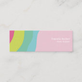 レインボーモダンカラフルピカスタムンク名刺 スキニー名刺 (正面)