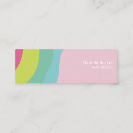 レインボーモダンカラフルピカスタムンク名刺 スキニー名刺