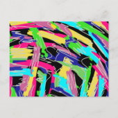レインボーモダンカラーの抽象芸術 ポストカード (正面)