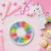 レインボーモダンカラーエレガントトレンディーテンプレート ペーパープレート (パーティー)