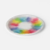 レインボーモダンカラーエレガントトレンディーテンプレート ペーパープレート (アングル)