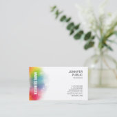 レインボーモダンカラープロフェッショナルテンプレート 名刺 (スタンド正面)