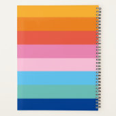 レインボーモダンカラーモノグラムスクリプト名2022 プランナー手帳 (裏面)