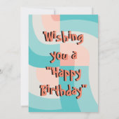 レインボーモダンカラー抽象芸術ハッピーバースデー 招待状 (裏面)