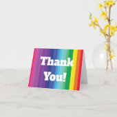 レインボーモダンキッカラフルズ1st誕生日パーティー カード (黄色い花)