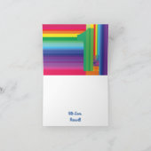 レインボーモダンキッカラフルズ1st誕生日パーティー カード (内部)