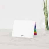 レインボーモダンキッカラフルズ1st誕生日パーティー カード (裏面)