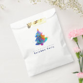 レインボーモダンクリスマスツリパーソナライズされたー フェイバーバッグ (封をした状態)