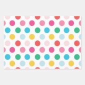 レインボーモダンクリスマスツリーとストリングライト ラッピングペーパーシート (正面3)