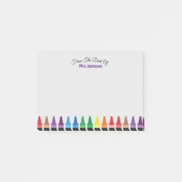 レインボーモダンクレヨンのデスクからシックにかわいい ポストイット