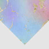 レインボーモダングラディエントと金ゴールド大理石パターン 薄葉紙 (詳細)