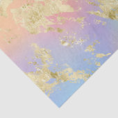 レインボーモダングラディエントと金ゴールド大理石パターン 薄葉紙 (詳細)
