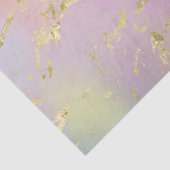 レインボーモダングラディエントと金ゴールド大理石パターン 薄葉紙 (詳細)