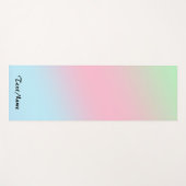 レインボーモダングラディエント水彩背景 ヨガマット (正面(横))