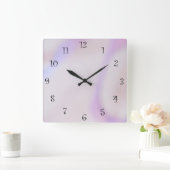 レインボーモダングラデーショカラフルン銀河系海ガール スクエア壁時計 (ホーム)