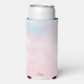 レインボーモダングラデーショカラフルン銀河系海ガール スリム缶クーラー (Seltzer正面)