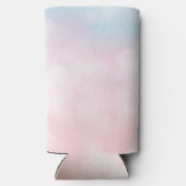 レインボーモダングラデーショカラフルン銀河系海ガール スリム缶クーラー (裏面)