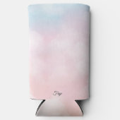 レインボーモダングラデーショカラフルン銀河系海ガール スリム缶クーラー (正面)